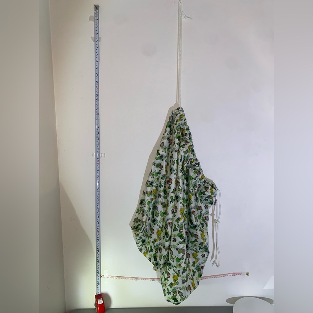 Cactus Cloth Diaper pail liner, reusable, washable, waterproof woth drawstring
